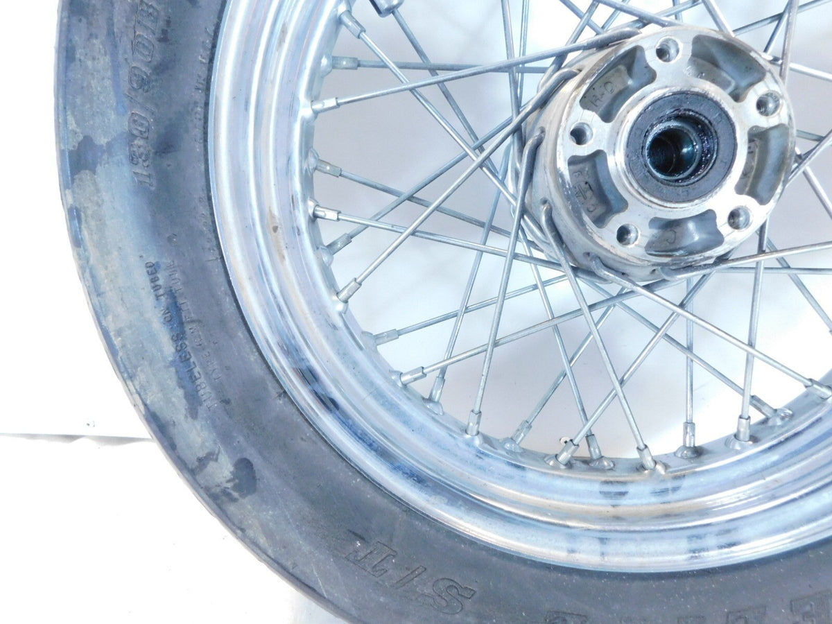 Harley Dyna Softail & Sportster 883 & 1200 Chrome Laced Rear Wheel Rim & Tire - C3 Cycle