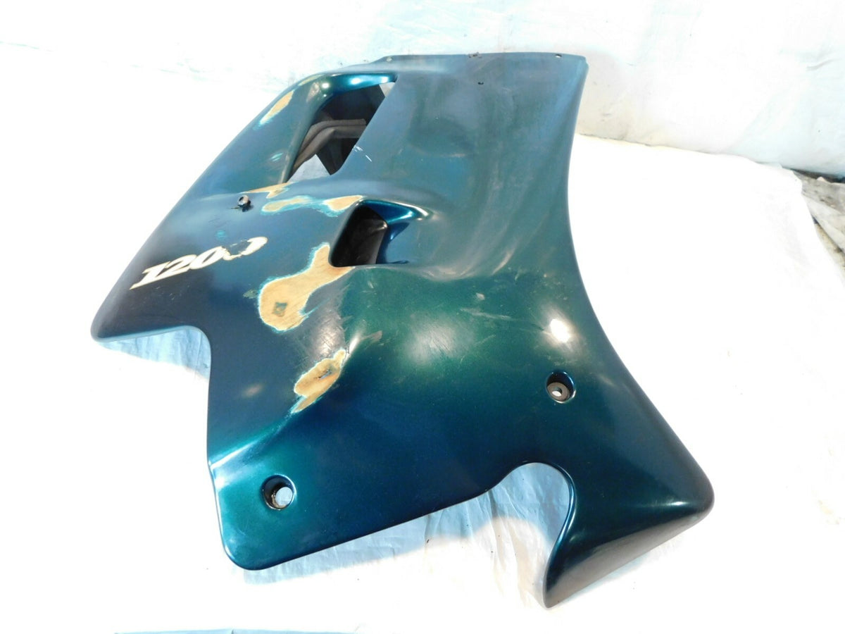 1991-1995 Triumph Trophy 4 1200 Green Left Lower Fairing Cowling Panel - C3 Cycle