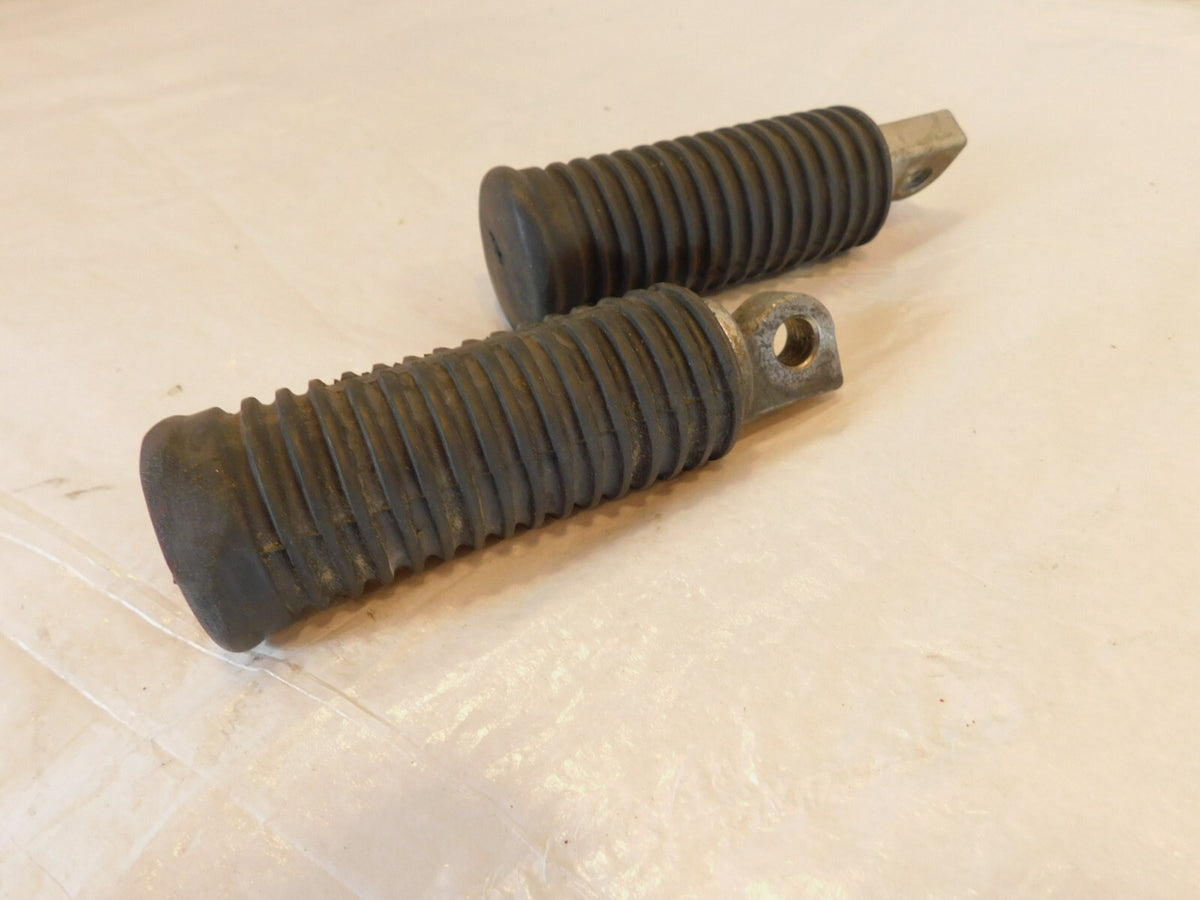 Harley Touring FXR Dyna Sportster Softail Large Black Rubber Footpegs Footrests - C3 Cycle