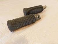 Harley Touring FXR Dyna Sportster Softail Large Black Rubber Footpegs Footrests - C3 Cycle