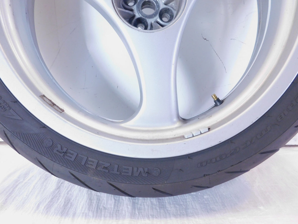 BMW R1100R R1100RT R1100RS R850R & K1 K1100LT Cast Silver Rear Wheel Rim & Tire - C3 Cycle
