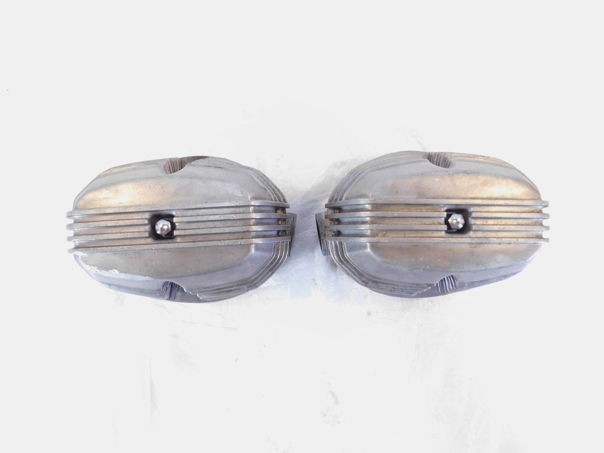 BMW Airhead R80 Silver Left/Right Engine Motor Cylinder Head w/ Valve Covers - C3 Cycle