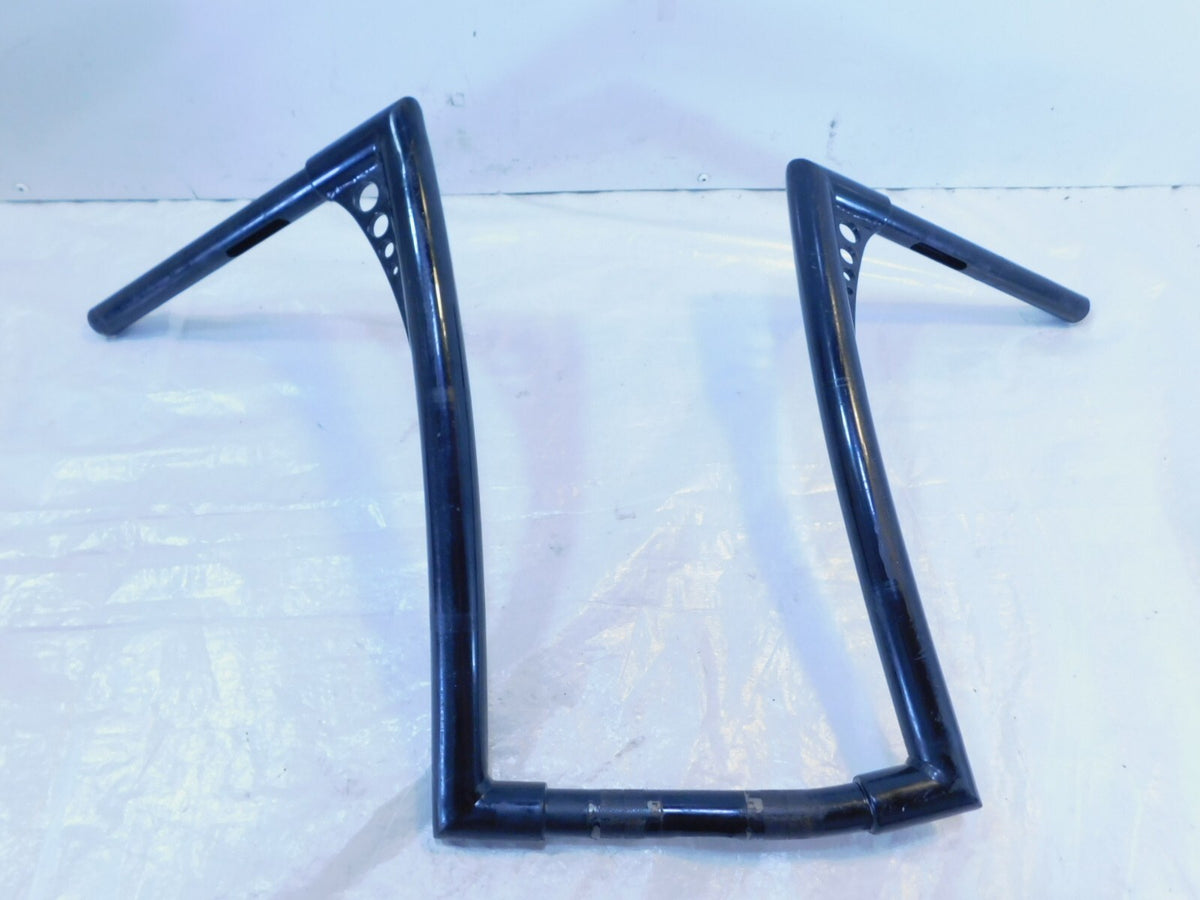 Bent Harley Softail Sportster & Dyna 16" Black Ape Hanger Handlebars Handle Bars - C3 Cycle