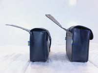 Yamaha Virago 700 XV700 Left/ Right Rear Black Dual Luggage Container Saddlebags - C3 Cycle