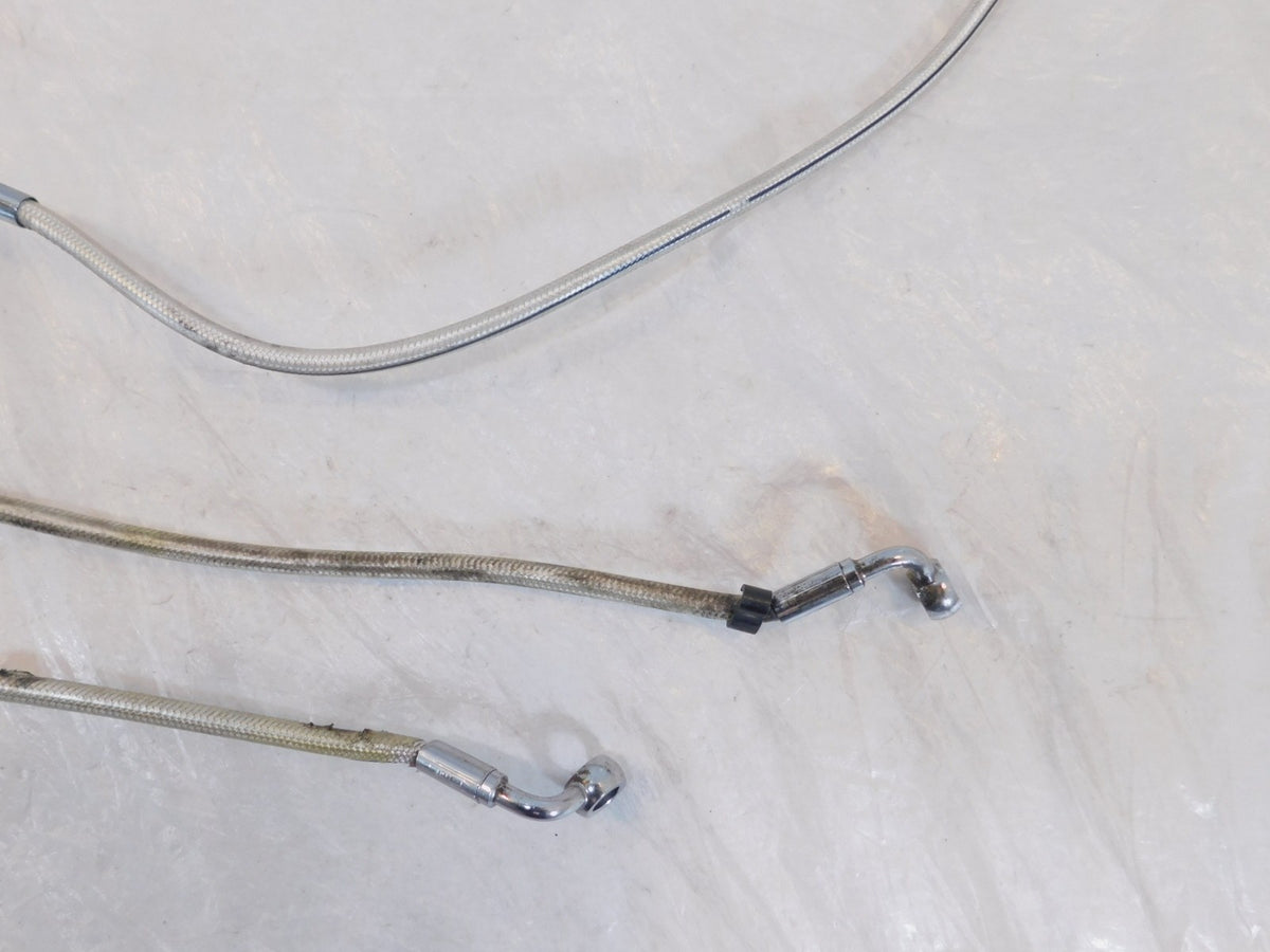 09 Harley Davidson CVO Road Glide Front Left & Right Caliper ABS Brake Hose Line - C3 Cycle