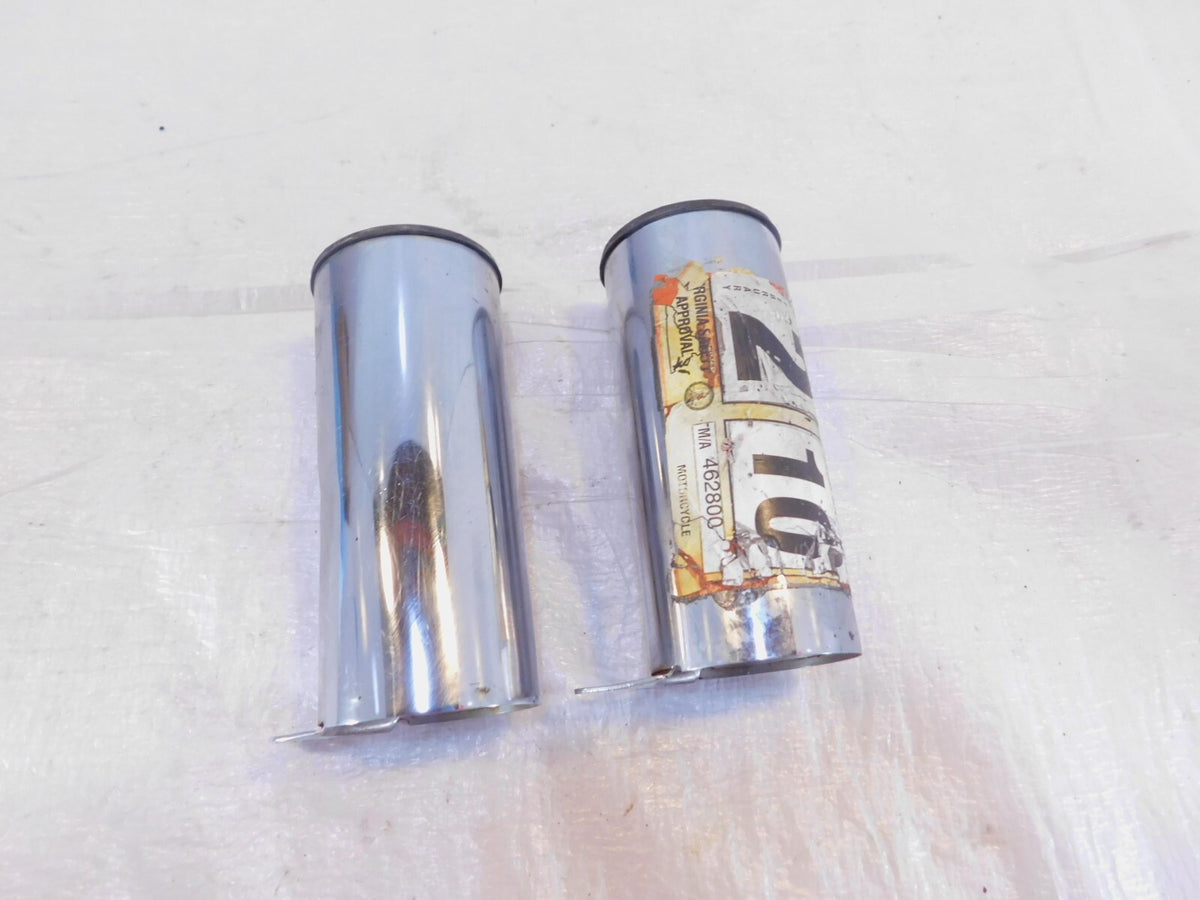 Honda VTX 1800 VTX1800C VTX1800F VTX1800N Dual Chrome Front Fork Upper Covers - C3 Cycle
