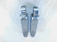 Pair Harley Touring Dyna Sportster & Softail Chrome Left Right Footpeg Footrests - C3 Cycle