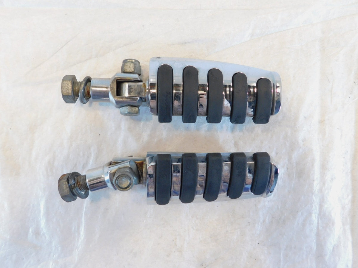Harley Touring FXR Dyna Sportster & Softail Metal & Rubber Footpegs Footrests - C3 Cycle