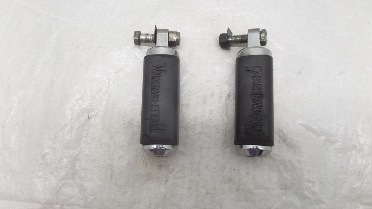 Harley Touring FXR Dyna Sportster & Softail Chrome & Rubber Footpegs Footrests - C3 Cycle
