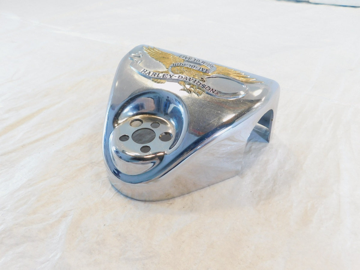 Harley Davidson Touring Eagle Chrome Handlebar Handle Bar Riser Bracket - C3 Cycle