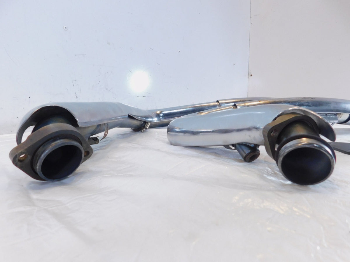 Harley Davidson Dyna Vance & Hines Chrome Engine Exhaust System Header Pipes - C3 Cycle