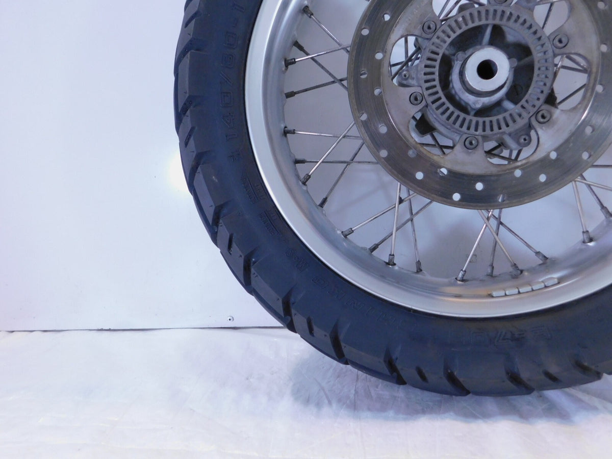 BMW G650GS Sertao & F650GS Dakar Spoked Laced Rear Wheel Rim w/ Tire & Rotor - C3 Cycle