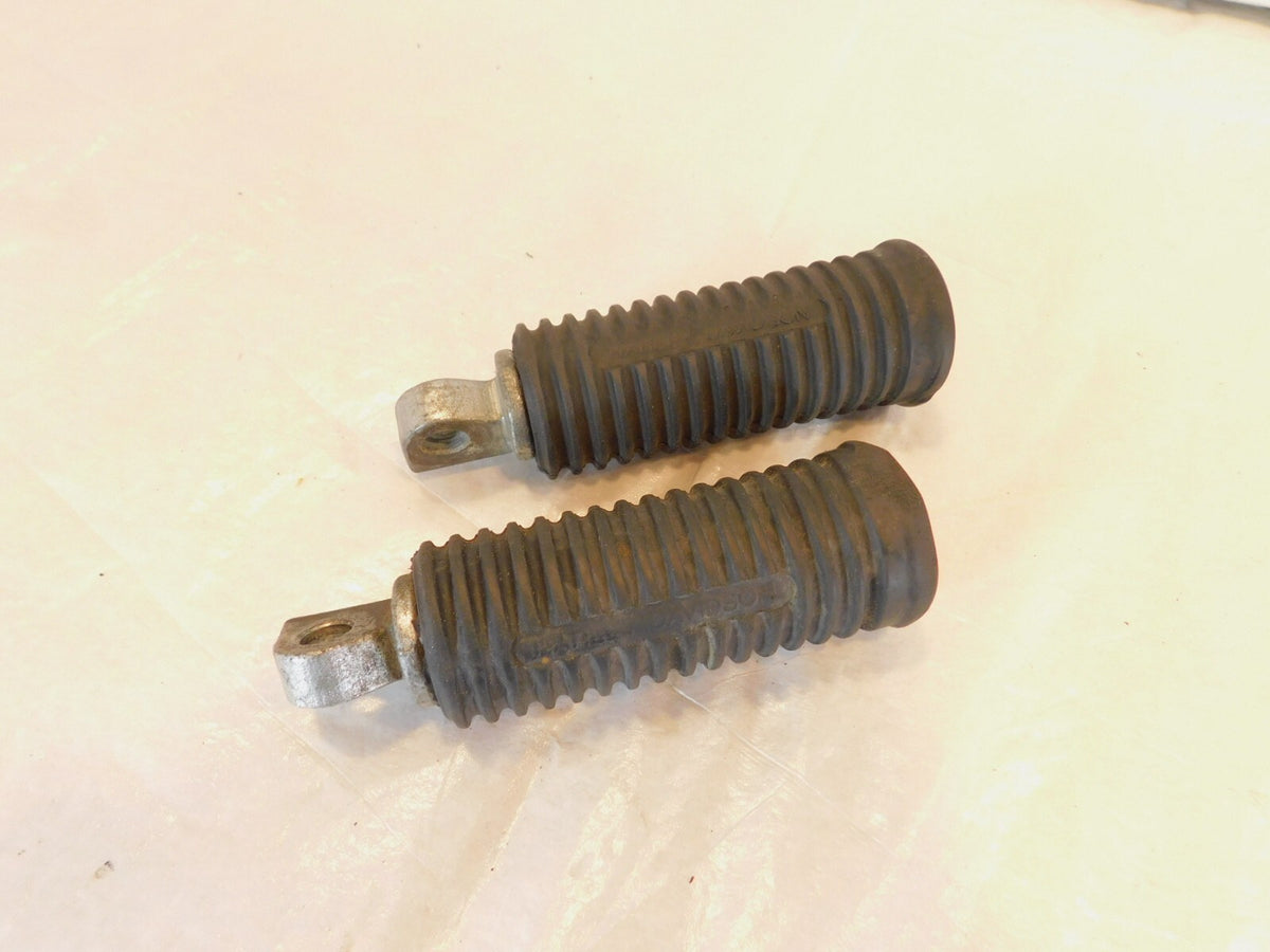 Harley Touring FXR Dyna Sportster Softail Large Black Rubber Footpegs Footrests - C3 Cycle