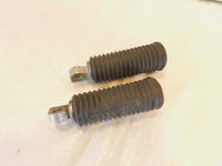 Harley Touring FXR Dyna Sportster Softail Large Black Rubber Footpegs Footrests - C3 Cycle