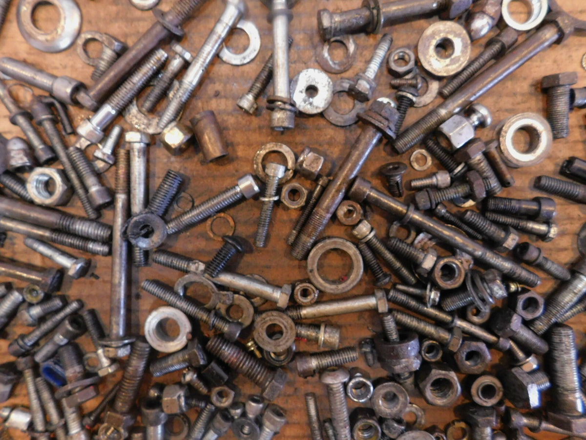 1986-1990 Harley Davidson Sportster 883 & 1200 Nut Bolt & Brackets Parts Box Lot - C3 Cycle
