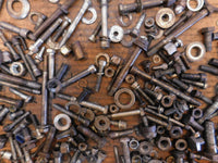 1986-1990 Harley Davidson Sportster 883 & 1200 Nut Bolt & Brackets Parts Box Lot - C3 Cycle