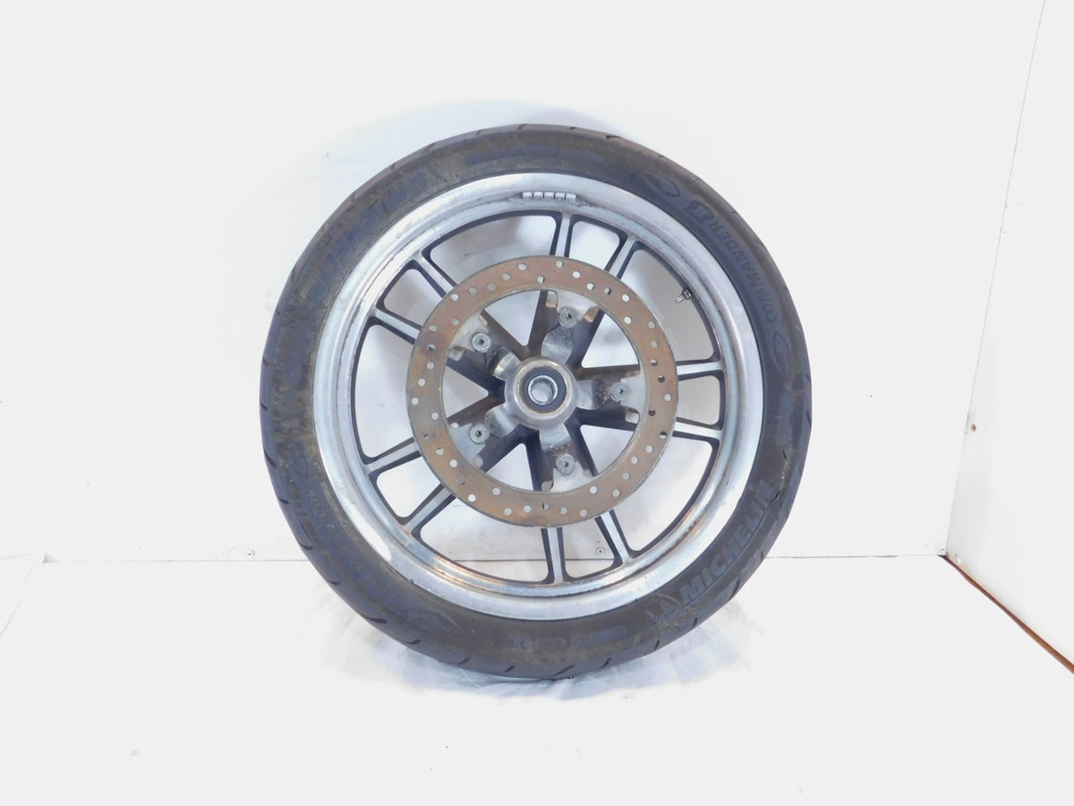 2008-2012 Harley Davidson Dyna Low Rider FXDL Silver Cast Front Rim Wheel - BENT - C3 Cycle