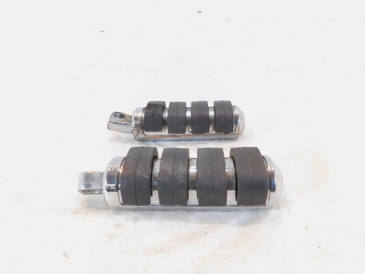Pair Harley Touring FXR Dyna Sportster & Softail Black ISO Peg Footpeg Footrests - C3 Cycle