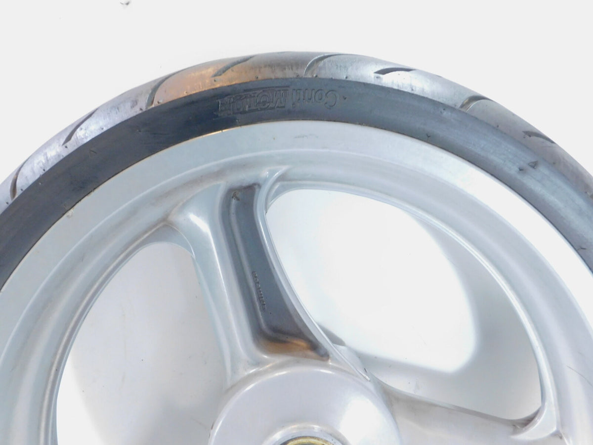 2002 MZ Skorpion Tour MZ660 660cc Cast Silver Front Wheel Rim 17"x3" -Bent