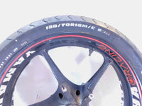 Yamaha Road Star Warrior 1700 XV1700 Black Front Wheel Rim & Tire -Slightly Bent - C3 Cycle
