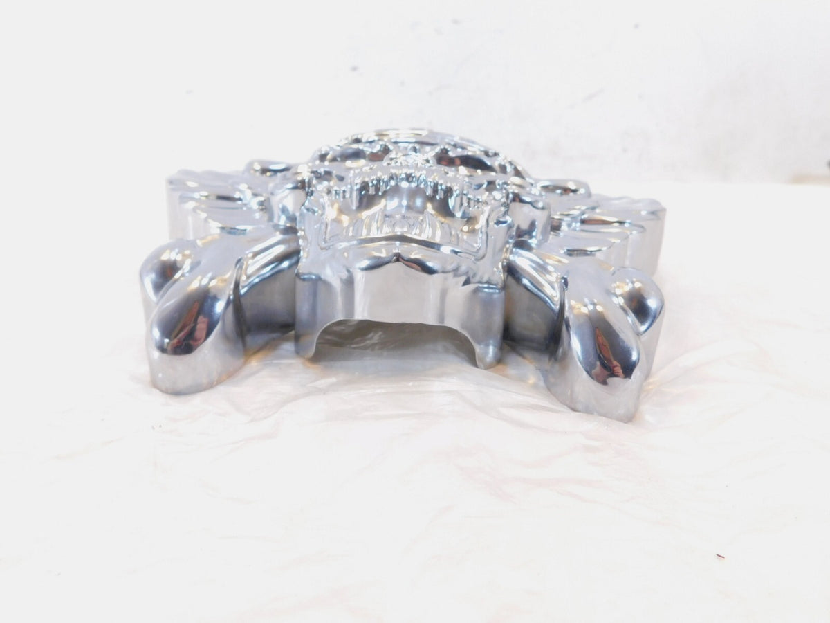 Harley Davidson Touring Road King & Softail Chrome Skull & Wings Horn Cover - C3 Cycle