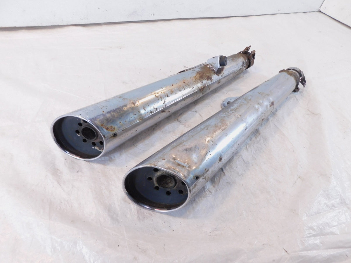 1982-1983 Yamaha XJ750 Maxim 750 Chrome Left/Right Exhaust Muffler System Pipes - C3 Cycle