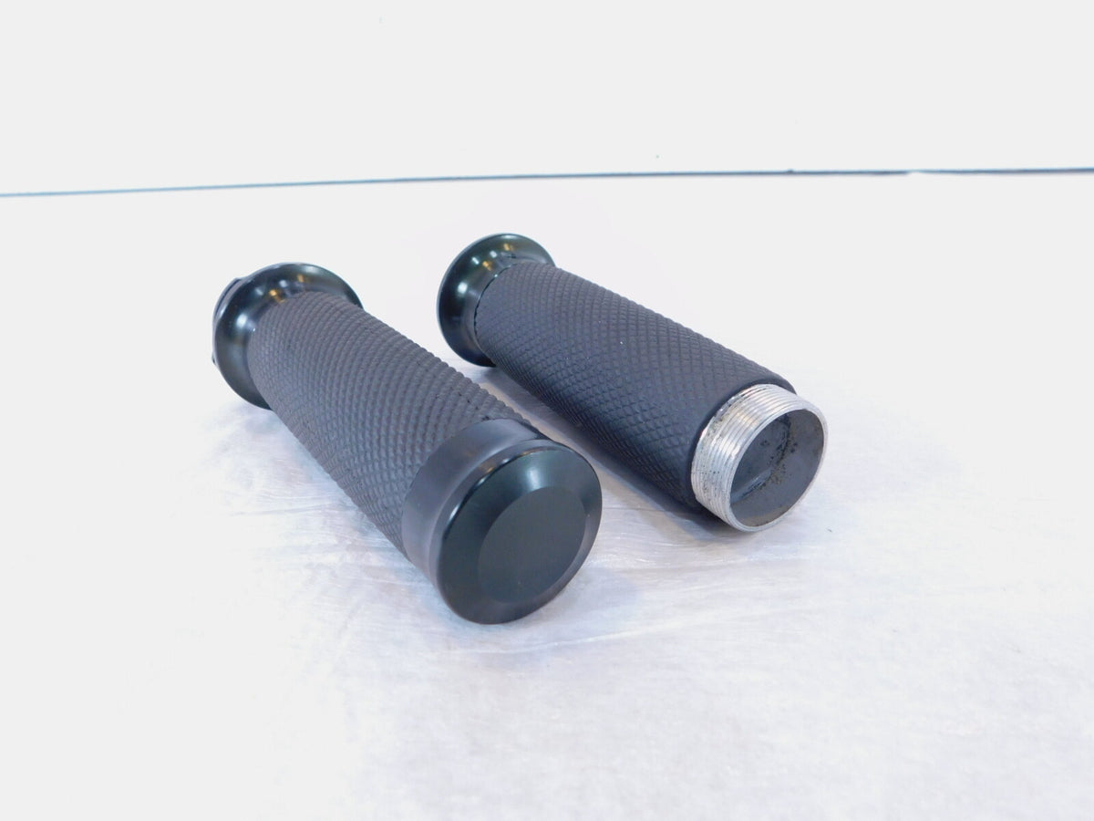 Harley Davidson Dyna Sportster Softail Black Left & Right Handlebar Hand Grips - C3 Cycle