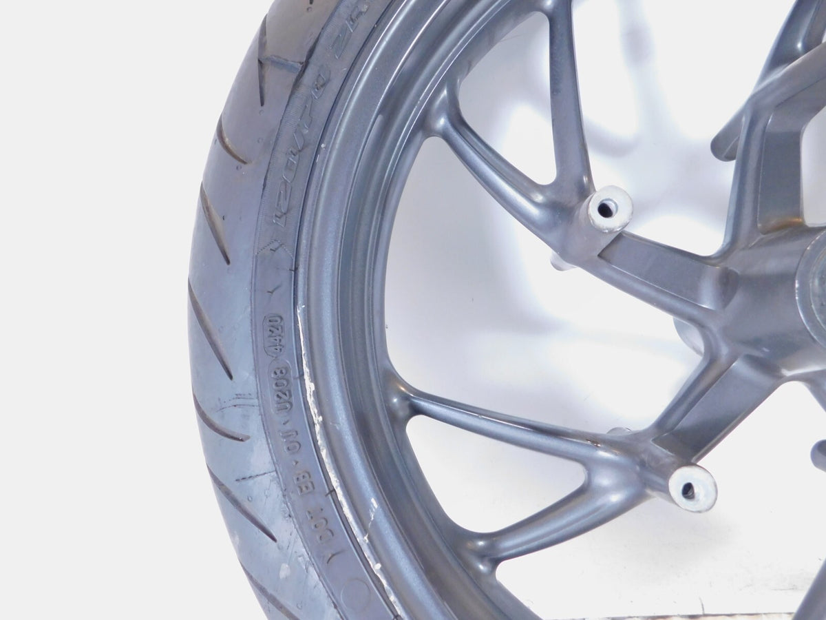 BMW K1200R K1200S & K1300GT K1300R K1300S Gray Front Wheel Rim & Tire - Bent - C3 Cycle