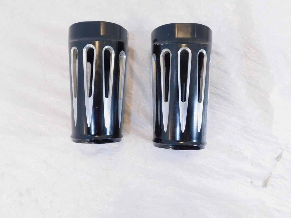 Harley Road King Electra Glide & Softail Slotted Front Fork Slider Cover Tins - C3 Cycle