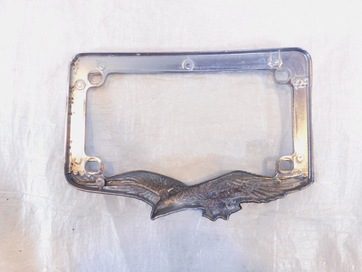 1986-1990 Harley Davidson Sportster 883 Chrome Eagle Rear License Plate Trim - C3 Cycle