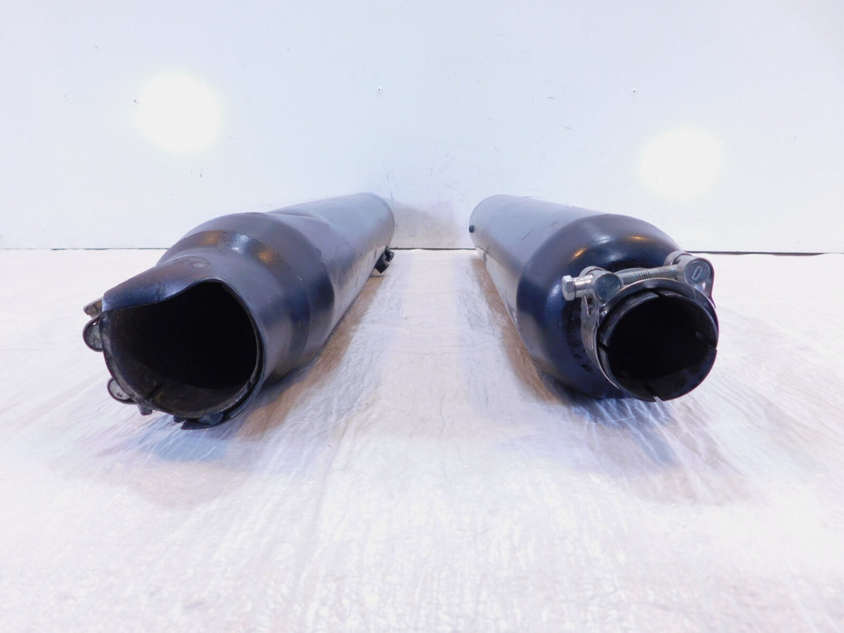 Harley Davidson Electra Road Street Glide Black Left Right Exhaust Pipe Mufflers