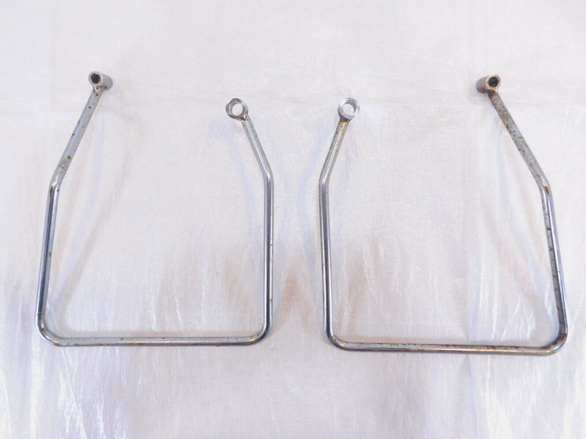 1986-1990 Harley Davidson Sportster 883 1200 Chrome Saddlebag Guard Rail Bars - C3 Cycle