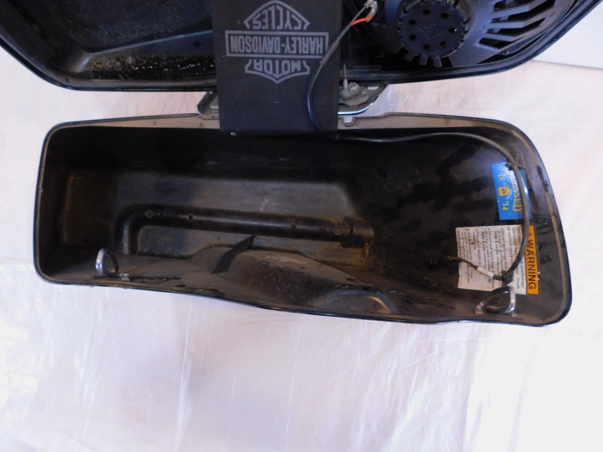 Harley Davidson Road King Electra Glide Black Left Speaker Saddlebag Side Bag - C3 Cycle
