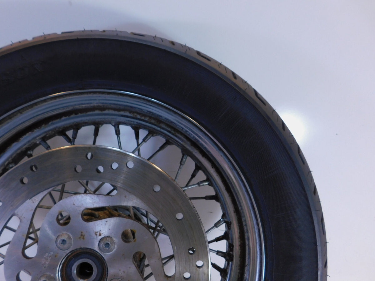 Harley Davidson Sportster Softail & Dyna 16" Chrome Laced Rear Wheel Rim - Bent - C3 Cycle