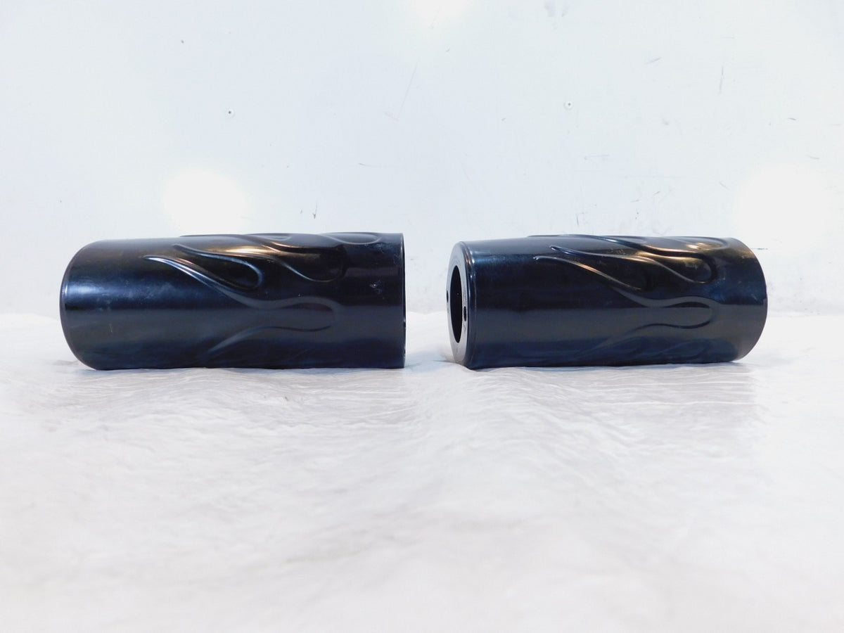Harley Road King & Electra Glide & Softail Black Front Fork Slider Cover Tins - C3 Cycle