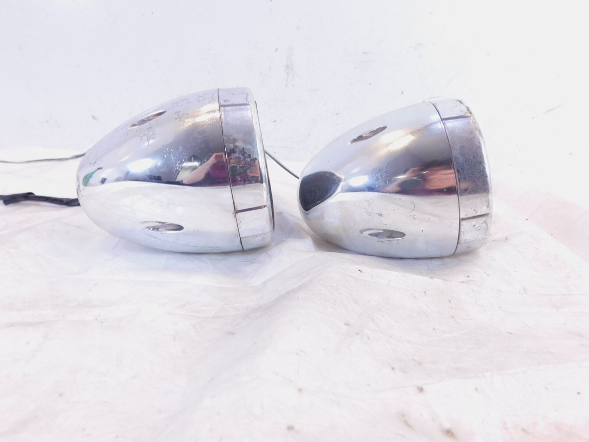 Harley Davidson Road King Softail Dyna Sportster 1" Handlebar Mounted Speakers - C3 Cycle
