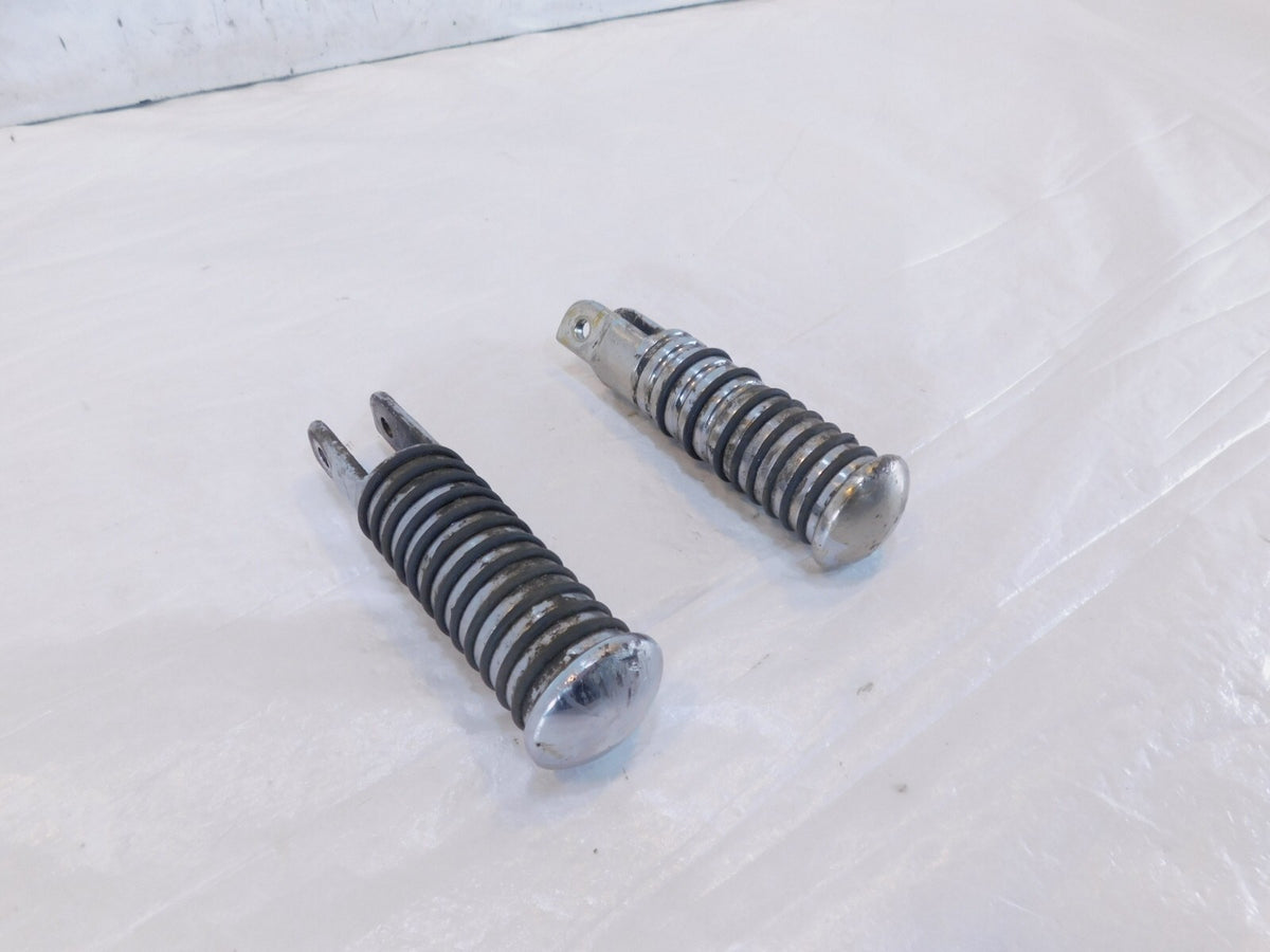 Harley Touring FXR Dyna Sportster & Softail Chrome & Rubber Footpegs Footrests - C3 Cycle