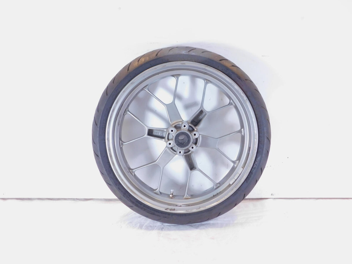 Aprilia Mana 850 GT & Shiver 750 SL750 Silver Front Wheel Rim Tire 854791 - Bent - C3 Cycle