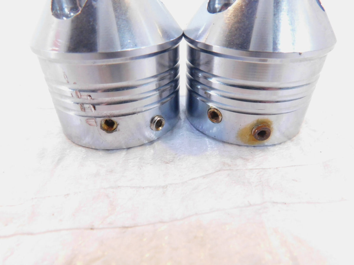 2009 Harley Davidson Touring FLHX Super Glide Chrome Front Axle Nut Covers - C3 Cycle