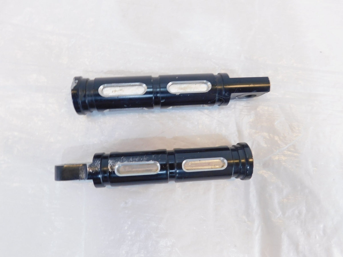 Harley Touring V-Rod Dyna Sportster FXR Softail Black Footpeg Footrests - C3 Cycle