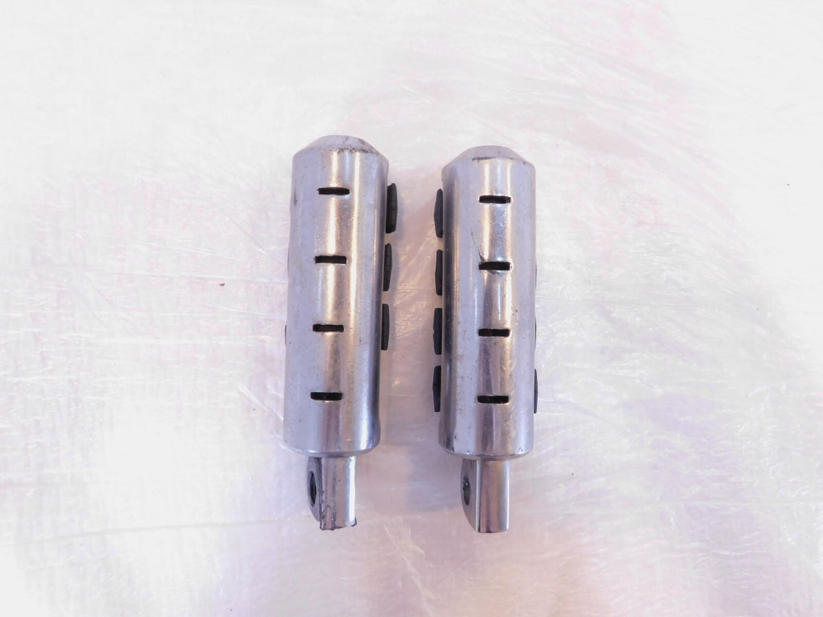 Harley Touring FXR Dyna Sportster & Softail Chrome & Rubber Footpegs Footrests - C3 Cycle