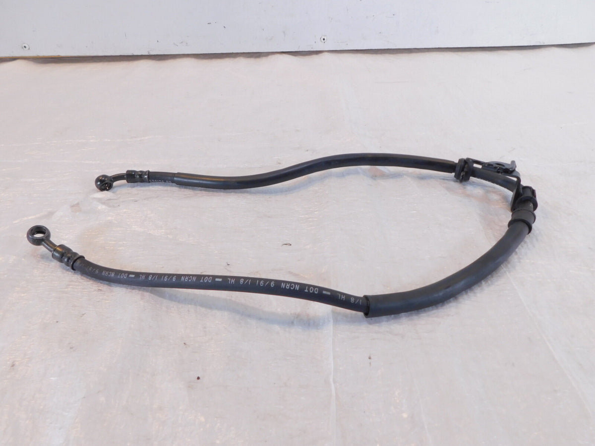1991-1998 Honda Nighthawk CB750 Black Front Brake Caliper Rubber Hose Line Pipe - C3 Cycle