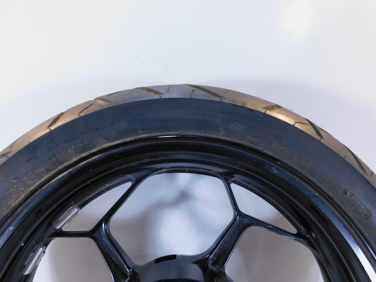 2013-2017 Kawasaki Ninja 300 EX300 Black Back Rear Wheel Rim w/ Cush Hub - C3 Cycle