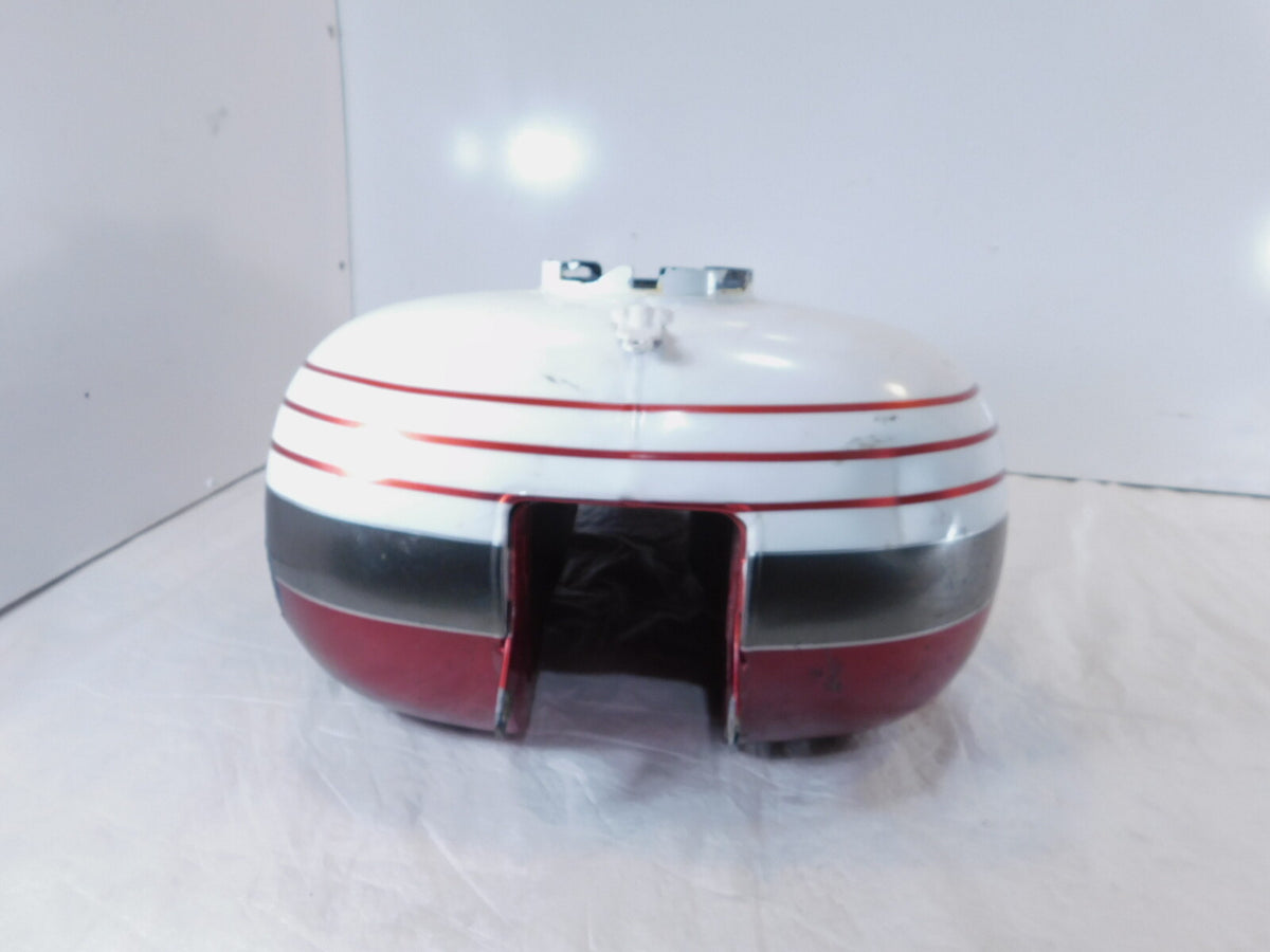 Harley Davidson Road Street & Electra Glide White Fuel Gas Petrol Tank - Dented - C3 Cycle