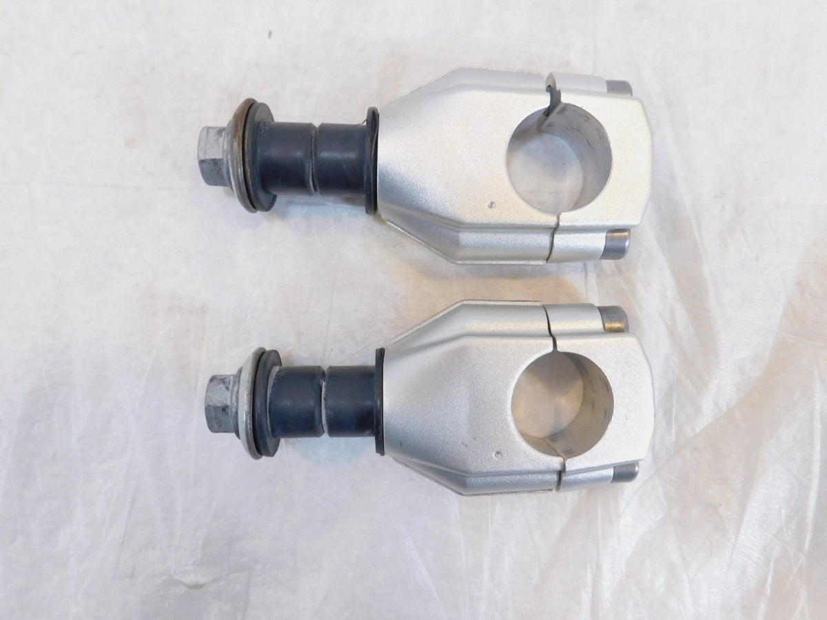 2012-2018 BMW F800 F800GT Silver Front Left Right Handlebar Riser Bracket Clamps - C3 Cycle