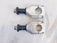 2012-2018 BMW F800 F800GT Silver Front Left Right Handlebar Riser Bracket Clamps - C3 Cycle