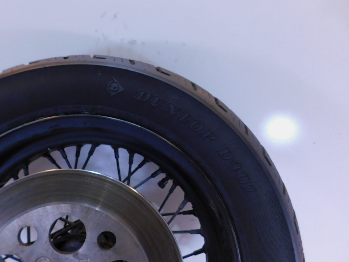 Harley Dyna Softail & Sportster 883 & 1200 Black Laced Rear Wheel Rim & Tire