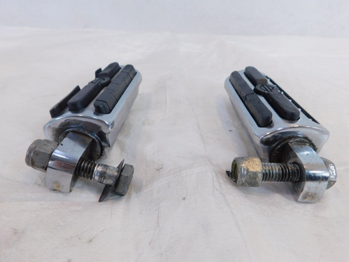 Harley Touring FXR Dyna Sportster & Softail Chrome & Rubber Footpegs Footrests