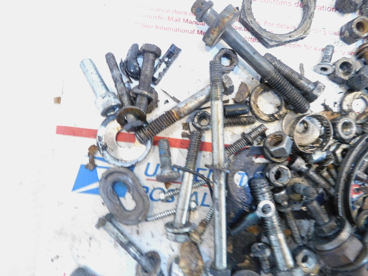1985 85 Harley Davidson FX FXWG Wide Glide Nuts Bolt & Brackets Parts Box Lot - C3 Cycle