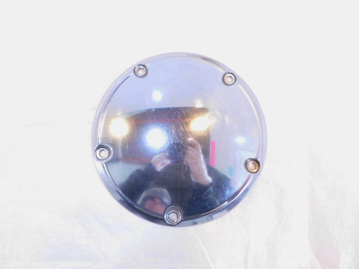 Harley Davidson Twin Cam Dyna Softail Left Engine Chrome Derby Clutch Cover - C3 Cycle